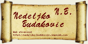 Nedeljko Budaković vizit kartica